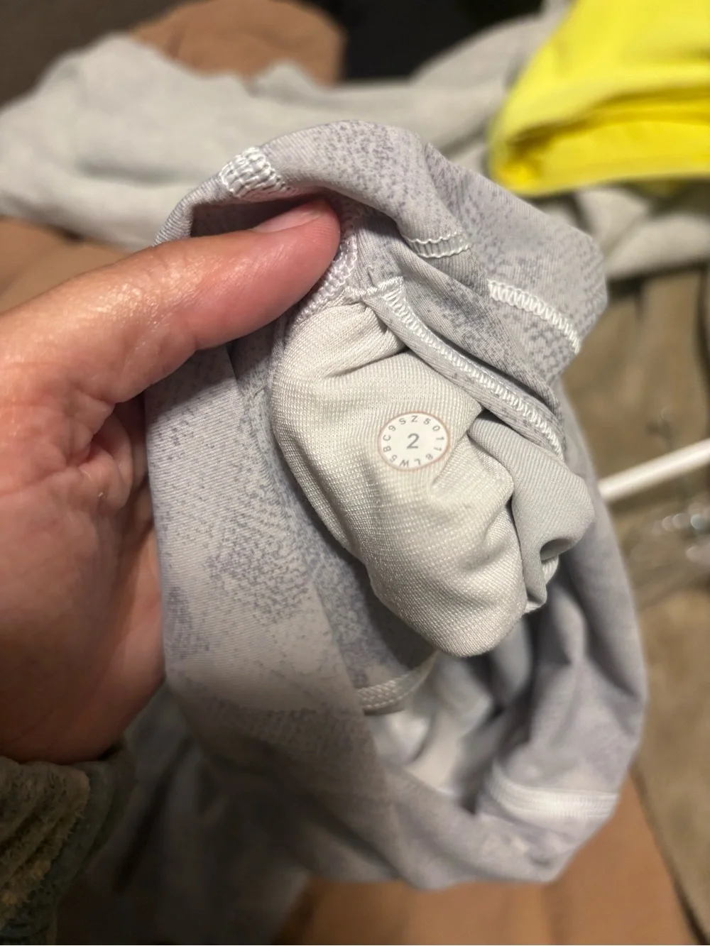 Lululemon Light Gray Printed High-Waist Leggings